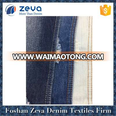 2017 professional factory woven in-stock denim fabric textile for lady jeans