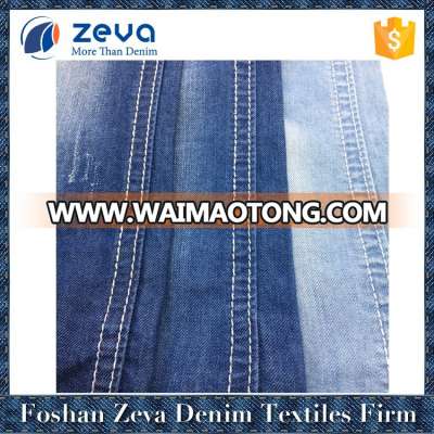 Suppliers hot sale light 100% cotton denim fabric for shirt to pakistan